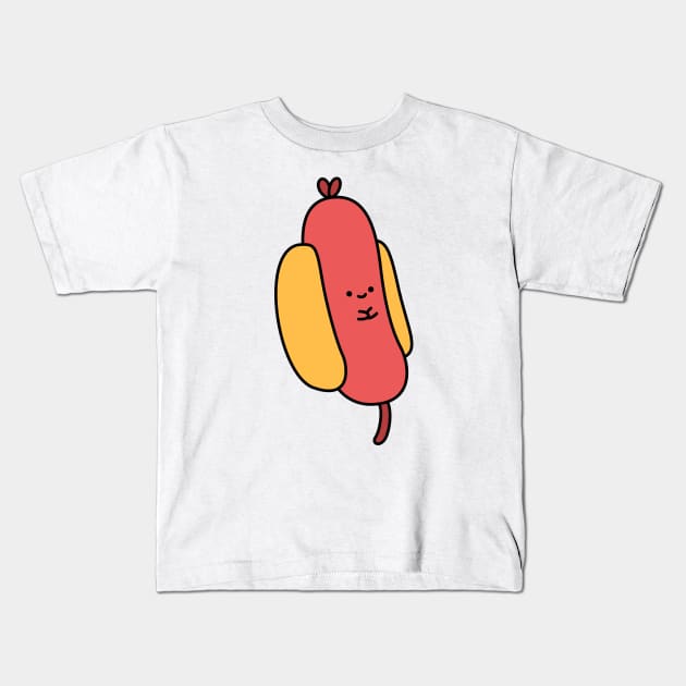 Happy Little Hot-Dog Kids T-Shirt by Robot Dance Battle